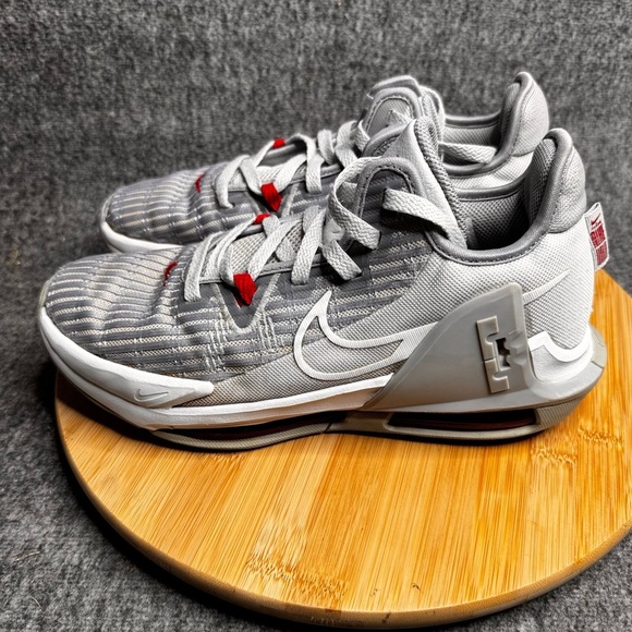 Nike LeBron James Witness VI 6 Pure Platinum Grey Silver Red‎ CZ4052-003 Men's 8 - Picture 2 of 10